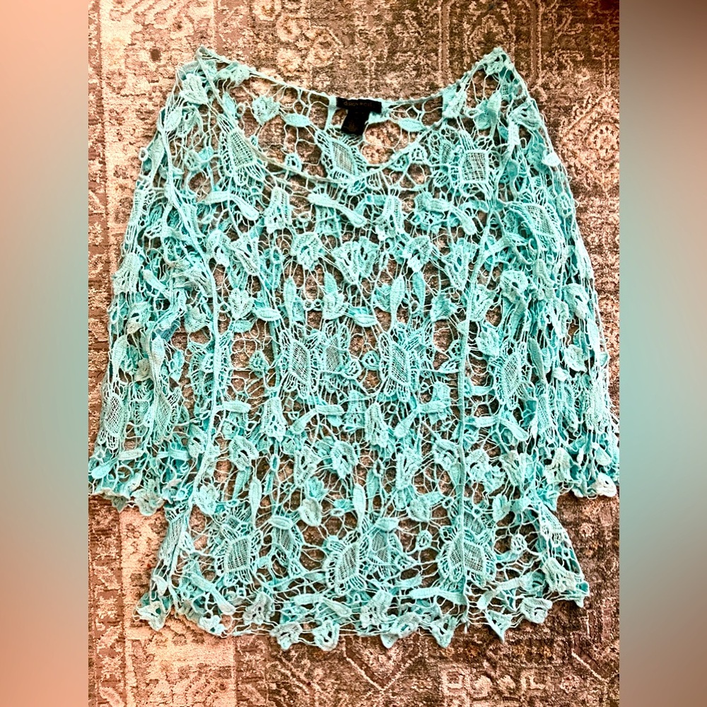 Blue Crochet Cover Up
